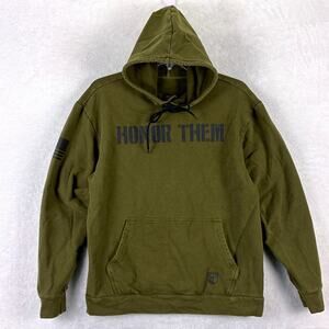 Born Primitive Hoodie Mens S Green Honor Them Military Veteran Patriot Army